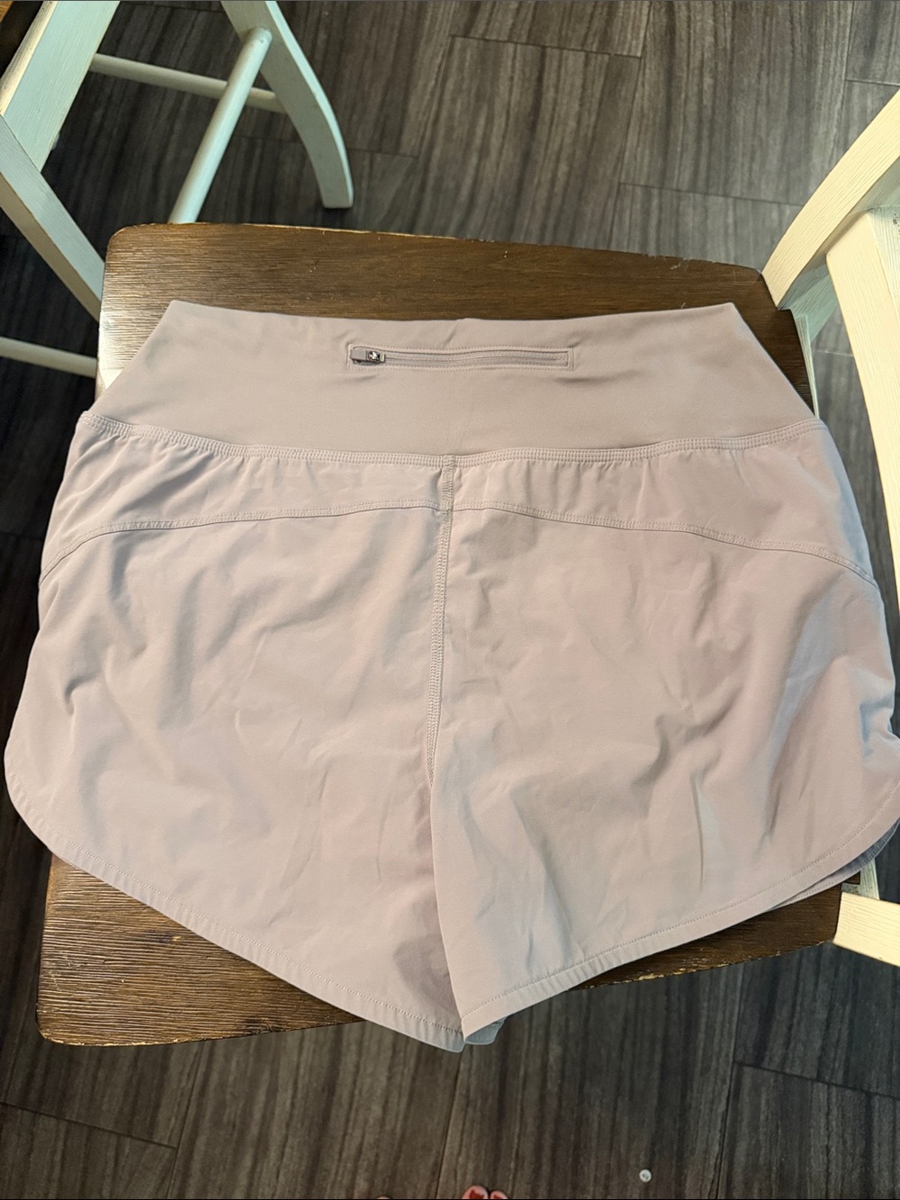 Tan/gray Women’s Active Shorts with Zip Pocket